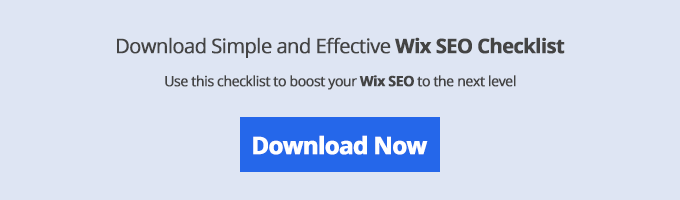 Download the effective Wix SEO Checklist