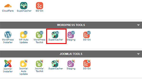 SiteGround WordPress Tools SuperCacher speed optimization