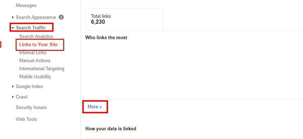 how to find negative backlinks using Google Search Console