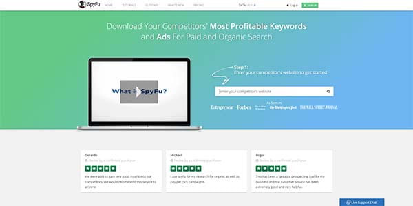 SpyFu - Competitor Keyword Research Tools for Adwords PPC & SEO
