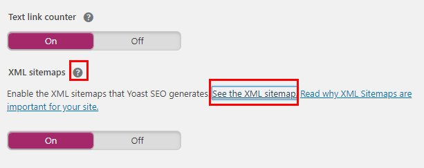 Yoast SEO XML Sitemap feature