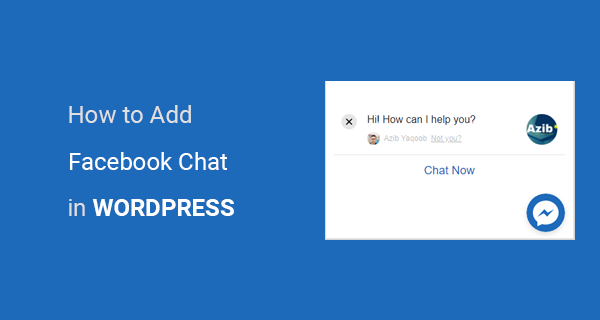 Add Facebook chat in WordPress