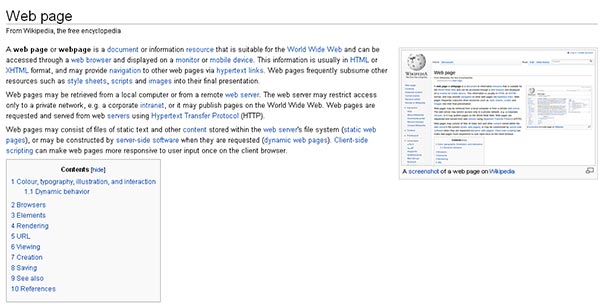 Wikipedia is a great example of internal linking