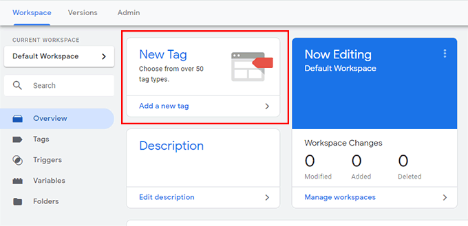 Add a new tag to your Google Tag Manager container