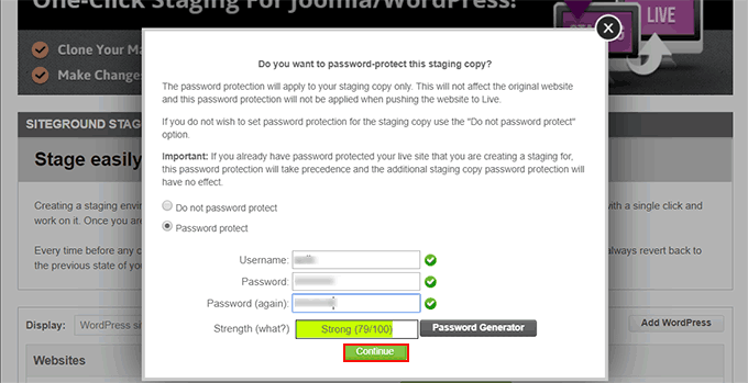 Use Password Protection How to Set Up and Use Siteground Staging Tool Azib Use password protection Use password protection How to Set up and Use SiteGround Staging Tool