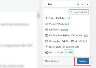 Update Wordpress Post Update WordPress post