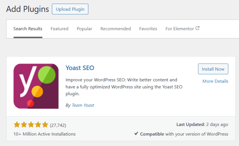 Install Yoast SEO plugin Install Yoast SEO plugin