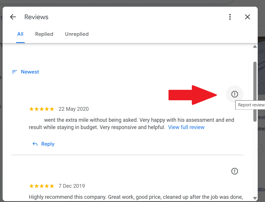 Report Review Google remove google reviews